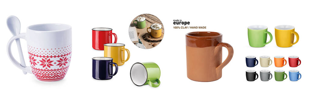 Christmas mug with company logo